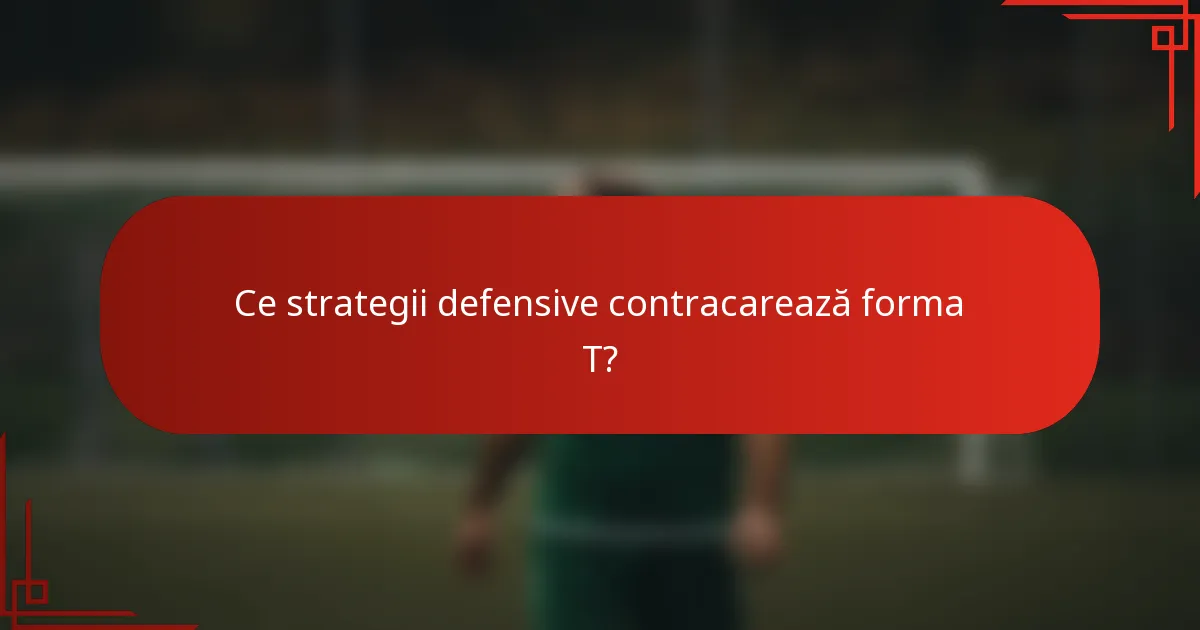 Ce strategii defensive contracarează forma T?